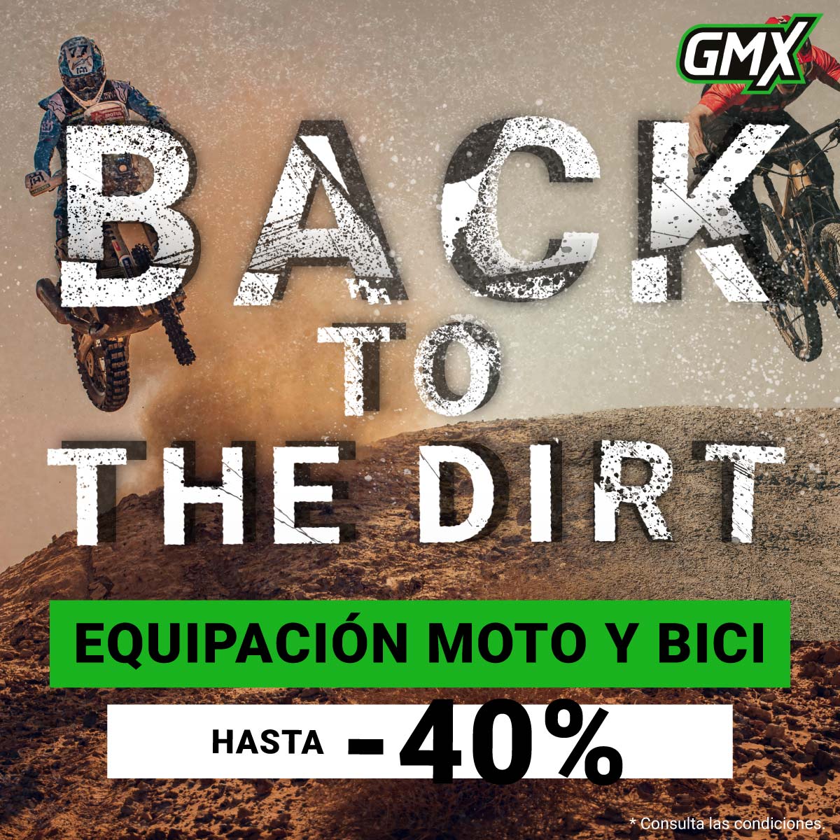 back to the dirt equipación piloto -40%