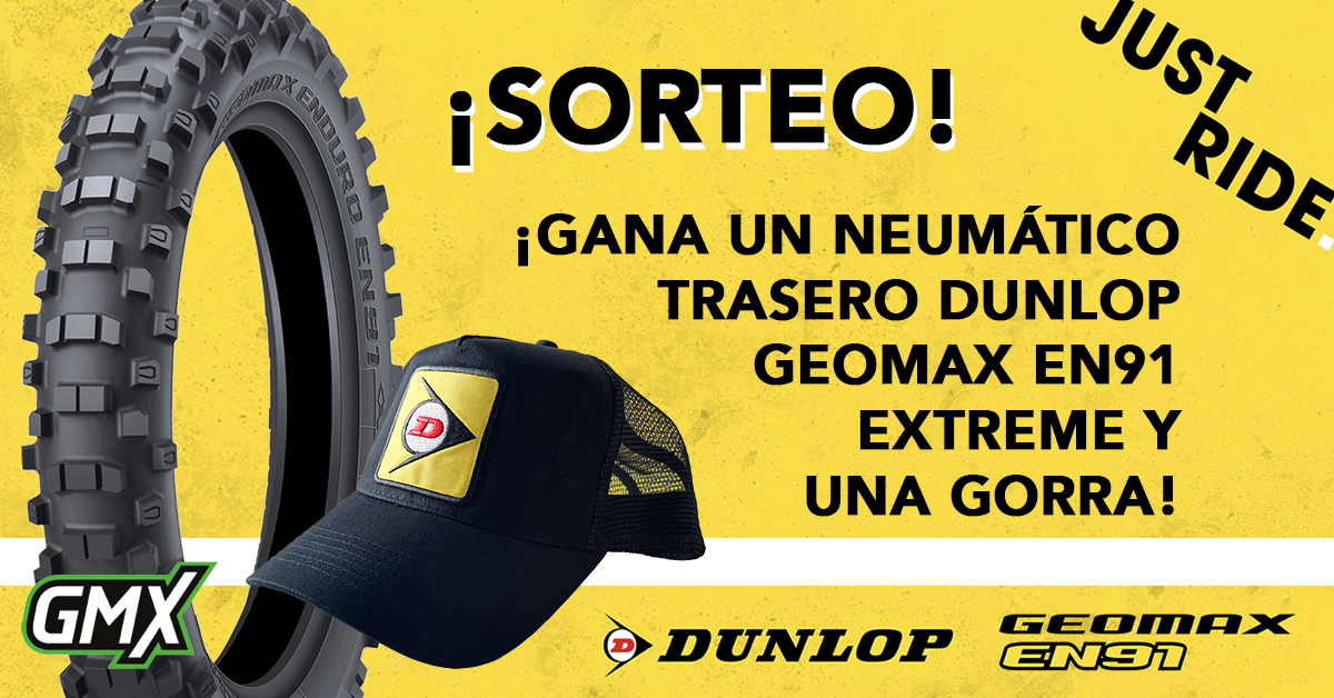 sorteo neumáticos dunlop traseros dunlop geomax EN91 extreme